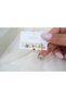 Çkp3022 Special Series 3-Piece Combined Earring Set with Solitaire and Hanging Zircon Stones Gold