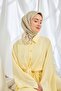 Twill Silk Scarf Geometric Pattern Cream - 3