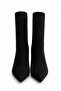 Daisy Women's Suede Boots - Pointed Toe Thick Heeled Boots with Back Zipper - 4
