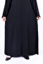 Elegant Black Beaded Line Abaya with Matching Hijab - 2