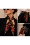 Azure Signature Women's Leopard Patterned Satin Scarf Gold Brooch Multi-Purpose Neck Waist Bandana with Bag Accessory 70X70 - 4