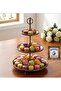 Three-Layer Stainless Steel Presentation Plate 30*22*15 Bronze Color - 2