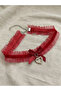 Lace Bow Faux Pearl Heart Choker Necklace - 3