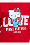 Girls Red Hello Kitty Cotton Graphic T-Shirt - 3