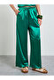Green Solid V-Neck Top and Trousers Stain Co-ord Set - 4