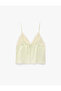 Comfortable Fit Lace Detailed Satin Strap Pajama Top