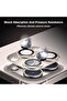 Tempered glass iPhone 16 Black Metal Tempered Glass Cover Camera Protector For iPhone 17 Air 16 Pro - 3