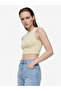 Women's crew neck flat tank top with chest support - 2