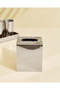 Silver Etched Square Tissue Box Cover