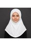 Hijab with Floral Embellishment, Elegant Modest Headscarf for Girls, Classic Cream Islamic Head Covering for Everyday and Special Occasions