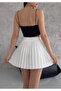 Women's Pleated Elastic Waist Shiny Lacquer Fabric Mini Skirt, Doesn'T Show under Clothes, 45 cm - 4