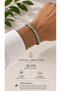 Natural Agate Stone Men's Bracelet 8 mm Natural Stone Flexible Bracelet 20 cm Sage Green
