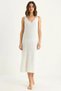 Women's V-Neck Strappy Summer Knitwear Ecru Dress