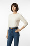 Women's Knitted Buckle Faux Leather Belt Black - 2