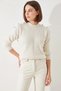 Women's Shoulder Button Detailed Thessaloniki Knitwear Ecru Sweater - 8
