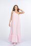 Women's Summer Pink Valeska Premium Muslin Fabric One-Shoulder Dress 50417 - 2