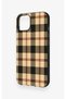 iPhone 13 Compatible Cream Plaid Pattern Silicone Case - 4