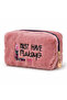 Plush Pen Holder and Makeup Bag Zippered Multi-Purpose Organizer Bag Rose - 4
