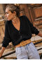 Women's V-Neck Openwork Patterned Buttoned Knitwear Cardigan - 2