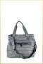 Mely Parachute Fabric Large Size Hand and Shoulder Bag with Writing - Gray - 7