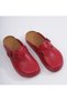 6348 Red Colored Comfort Sabo Slippers - 2