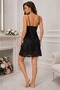Black Lace Detailed Satin Women's Nightgown with String Straps - 5
