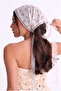 Cherry Patterned Crown Shaped Bandana White
