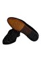 Black Color Laceless Genuine Velvet Men's Shoes - 3