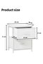 45*30*51cm Bedside Table Nightstand with Fabric Drawers Home Bedside Table 2-Tier Side Table Nightstands End Coffee Table for Bedroom White - 4
