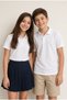White Girls/Boys Polo Collar Short Sleeve School T-Shirt 24793 - 4