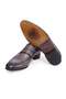 Gray Color Laceless Genuine Leather Men's Shoes - 3