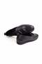 Black Color Laceless Genuine Leather Men's Shoes - 2