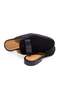 Black Color Laceless Genuine Velvet Men's Half Shoes - 2