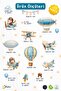 Children's Room Wall Sticker 103 Pieces Airplane Pilot Balloon Aviation Themed Wall Decal - 6