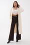 Women's Bearded Knitwear Long Knitted Cardigan 265028 - 3