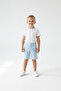 Boy's Light Gray Linen Shorts