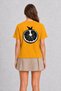 Pomegranate Slice Geometric Print T-Shirt Design - Yellow