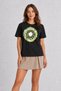Macro Kiwi Cross-Section T-Shirt - Black - 3