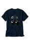 Tattoo Style Cherry Print T-Shirt - Navy Blue - 6
