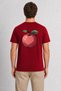 Apricot Sketch Graphic T-Shirt - Red - 2