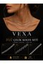 Vexa Accessory Trio Steel Necklace Set Silver Color Tarnish Resistant Steel Necklace Unisex - 5