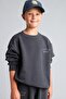Crew Neck Effect Embroidered Sweatshirt for Boys H9683A826Wn