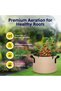5-Pack 7 Gallon Plant Grow Bags Thickened Nonwoven Aeration Fabric Pots Heavy Duty Durable Container, Strap Handles for Garden, Tan - 4