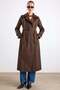 Shirt Collar Double-Breasted Water-Repellent Trench Coat Brown 6819 - 5