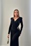 Black sparkle buckle dress - 3