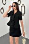 Black Jacket with Agrafl on the Front - 2