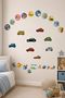 Cute Animals, Cars and Sea Creatures 3-Piece Children's Room Wall Sticker Set - 2