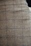 High Waist Lightweight Lycra Fabric Knee Length Bell Skirt - Dark Beige Checkered - 7