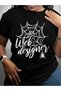 تي شيرت بتصميم جرافيكي أسود لعيد الهالوين من Web Designer، سبايدر هالوين - 7