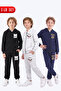 3-Piece Boys' Printed Zippered Hooded Double Pocket Tracksuit Set